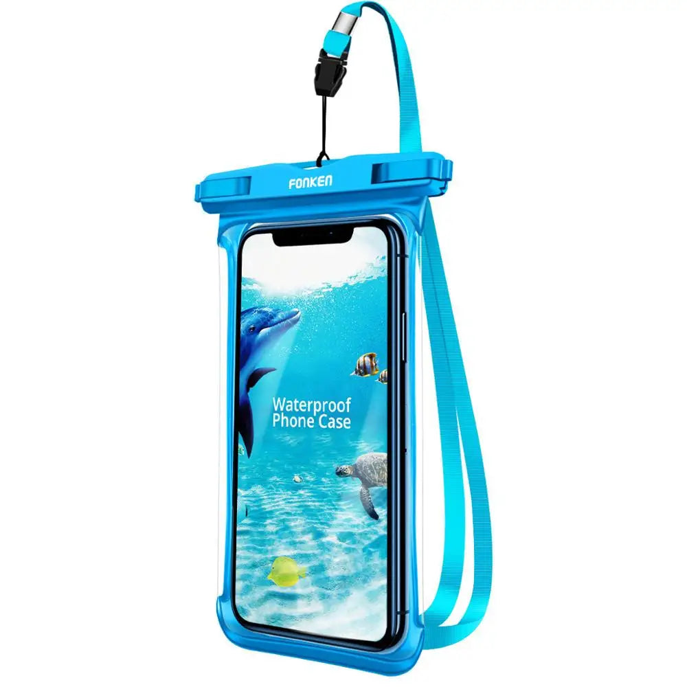 FONKEN-Étui étanche pour téléphone portable, vue complète, sous-marine, neige, forêt, sac sec transparent, poudres de natation, grandes couvertures