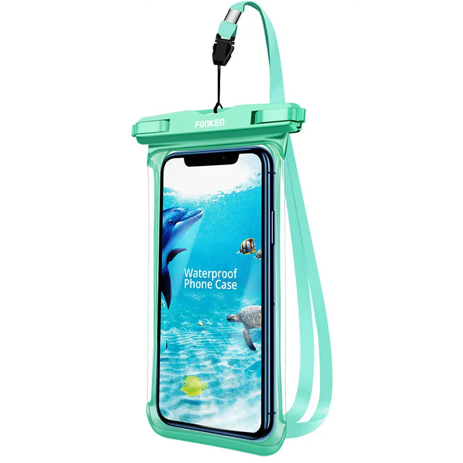 FONKEN-Étui étanche pour téléphone portable, vue complète, sous-marine, neige, forêt, sac sec transparent, poudres de natation, grandes couvertures