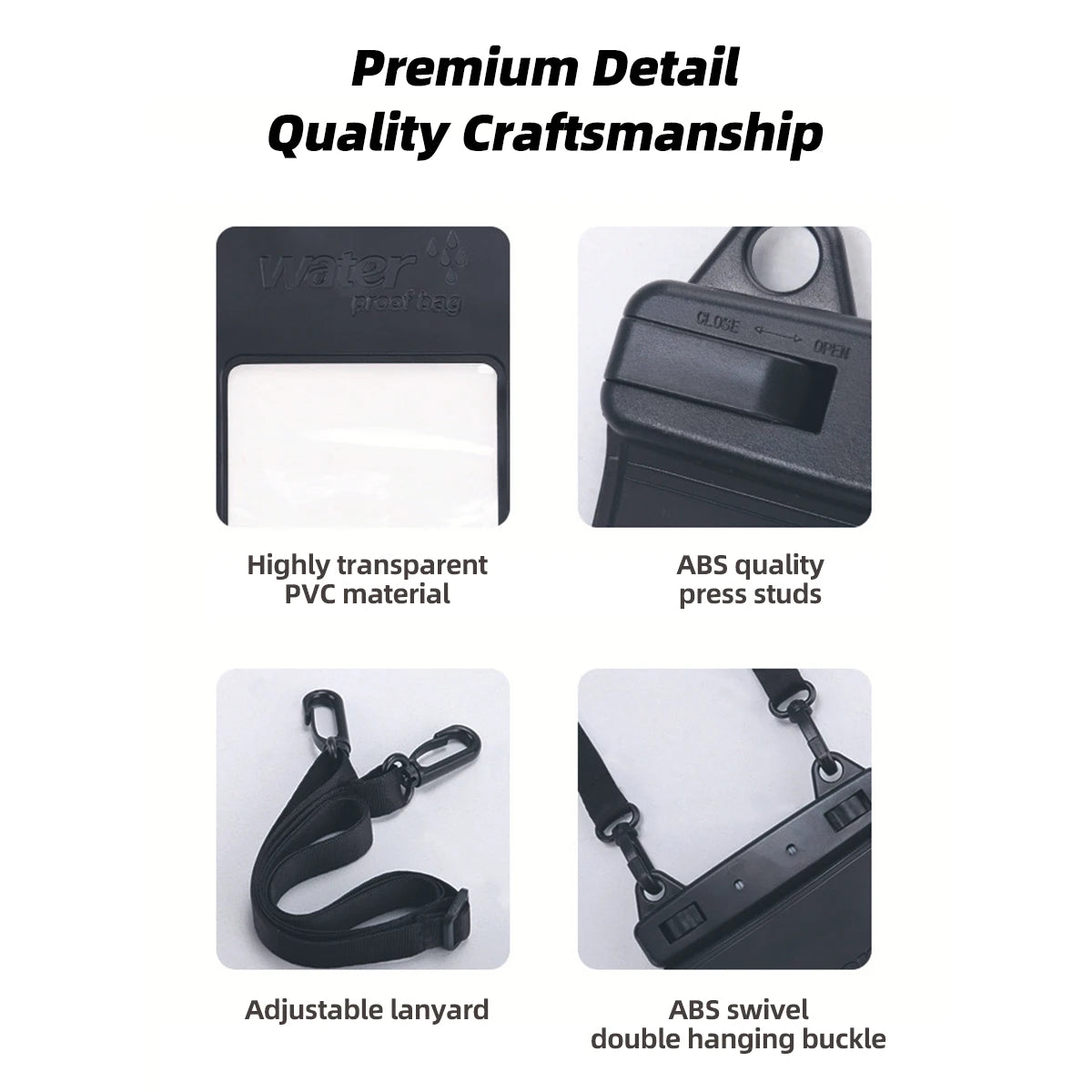 FONKEN-Étui étanche pour téléphone portable, vue complète, sous-marine, neige, forêt, sac sec transparent, poudres de natation, grandes couvertures