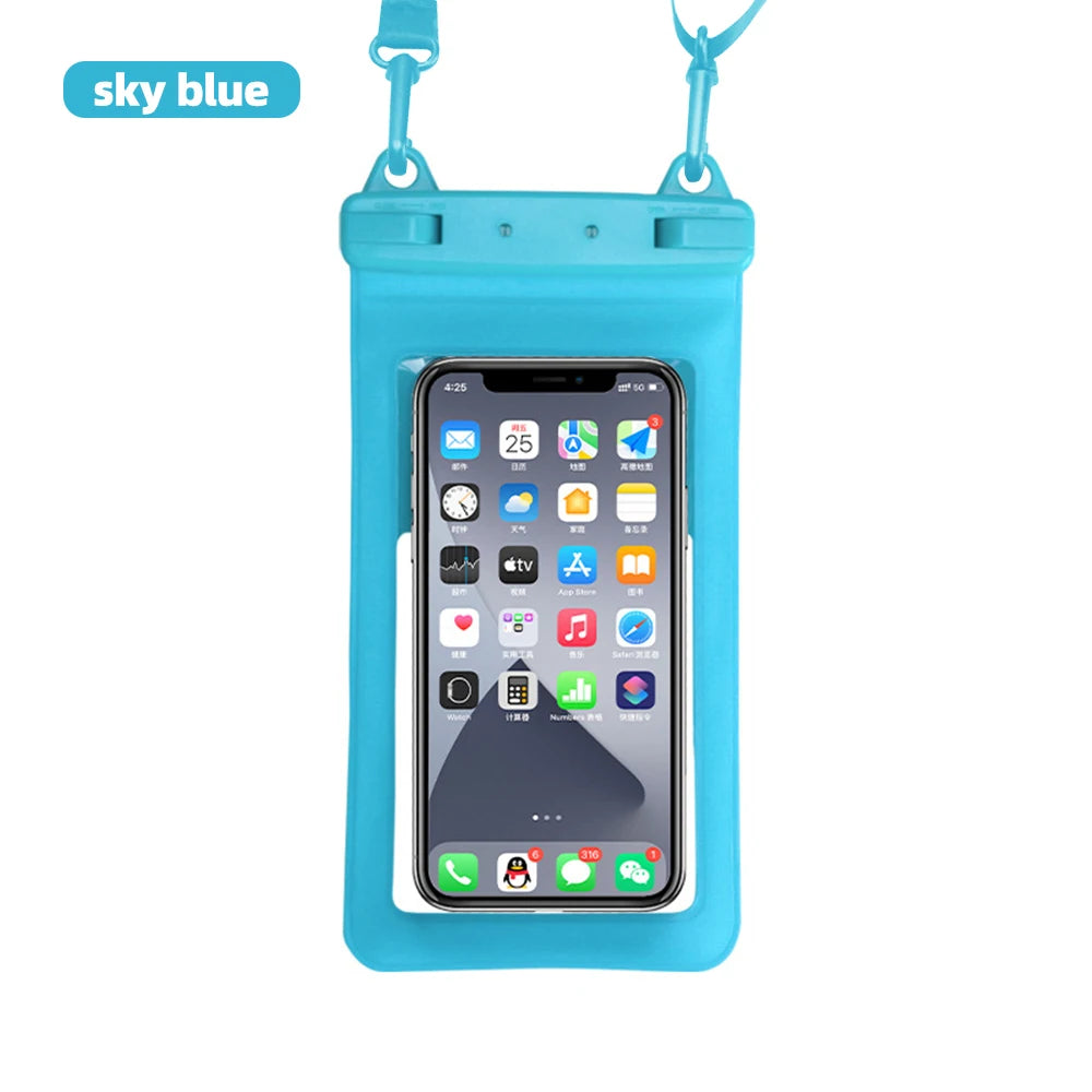 FONKEN-Étui étanche pour téléphone portable, vue complète, sous-marine, neige, forêt, sac sec transparent, poudres de natation, grandes couvertures
