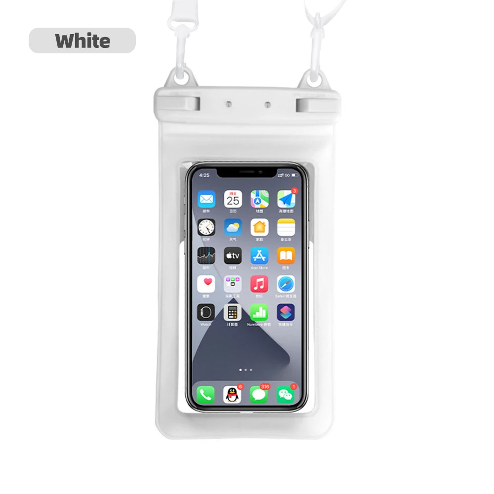 FONKEN-Étui étanche pour téléphone portable, vue complète, sous-marine, neige, forêt, sac sec transparent, poudres de natation, grandes couvertures