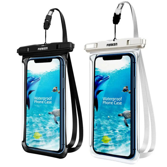 FONKEN-Étui étanche pour téléphone portable, vue complète, sous-marine, neige, forêt, sac sec transparent, poudres de natation, grandes couvertures