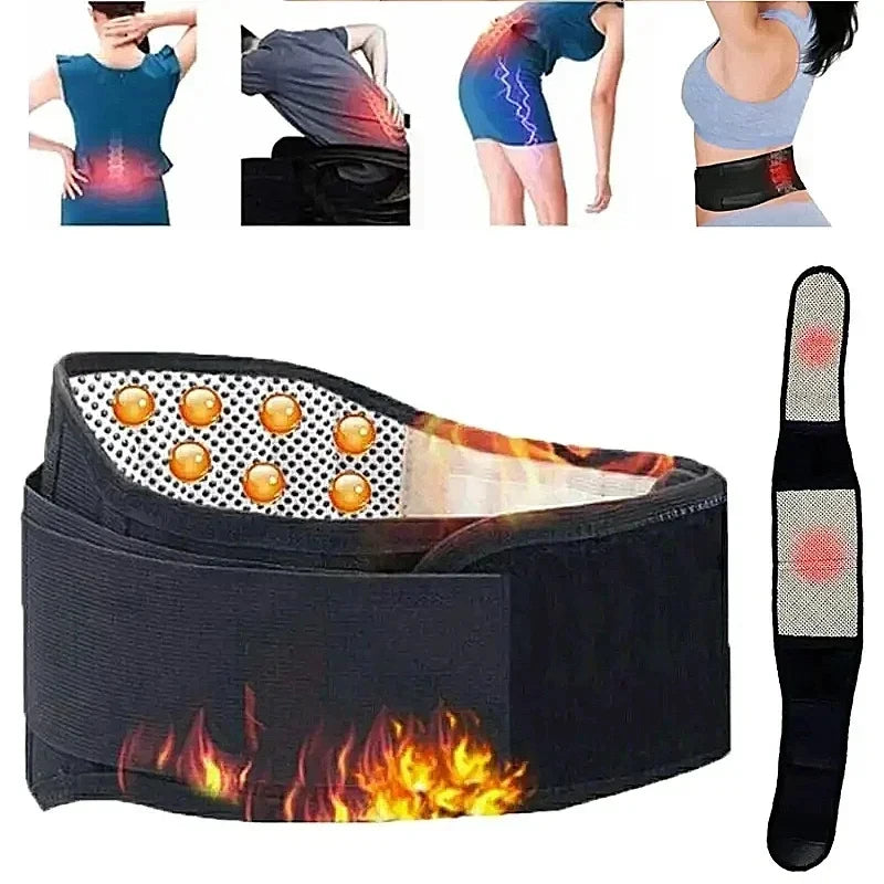 Ceinture de thérapie magnétique auto-chauffante réglable à 20 aimants pour le dos et la taille – Ceinture de soutien sportif et de massage de la taille