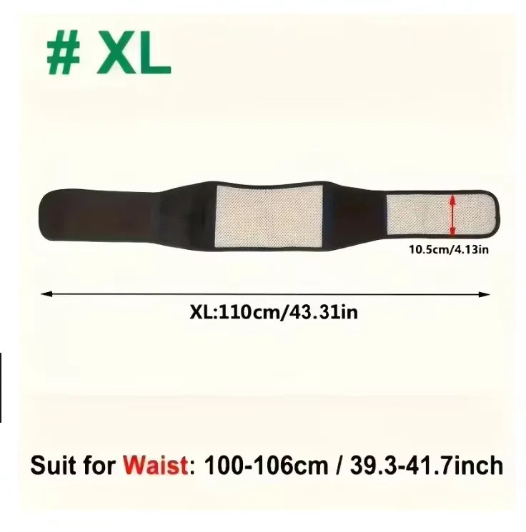 Ceinture de thérapie magnétique auto-chauffante réglable à 20 aimants pour le dos et la taille – Ceinture de soutien sportif et de massage de la taille
