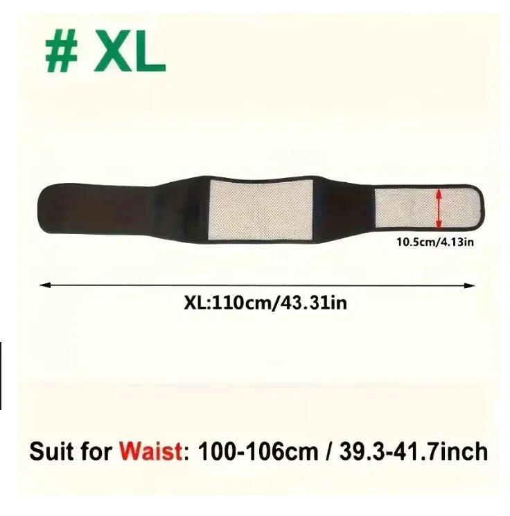 Ceinture de thérapie magnétique auto-chauffante réglable à 20 aimants pour le dos et la taille – Ceinture de soutien sportif et de massage de la taille